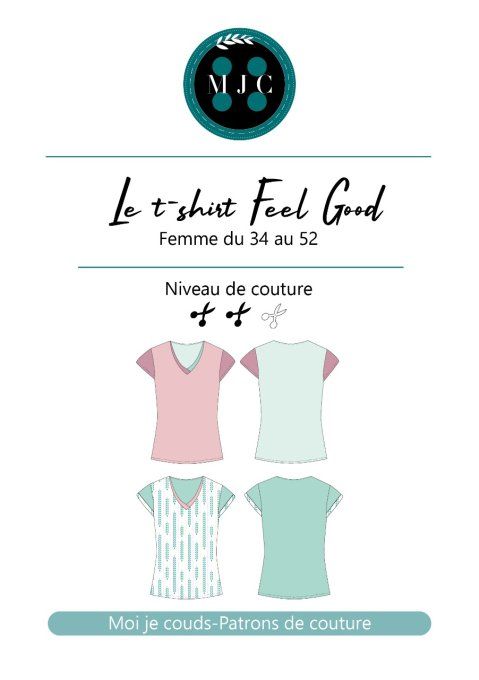 Patron le T-shirt Feel Good du 34 au 52 - Version pochette-