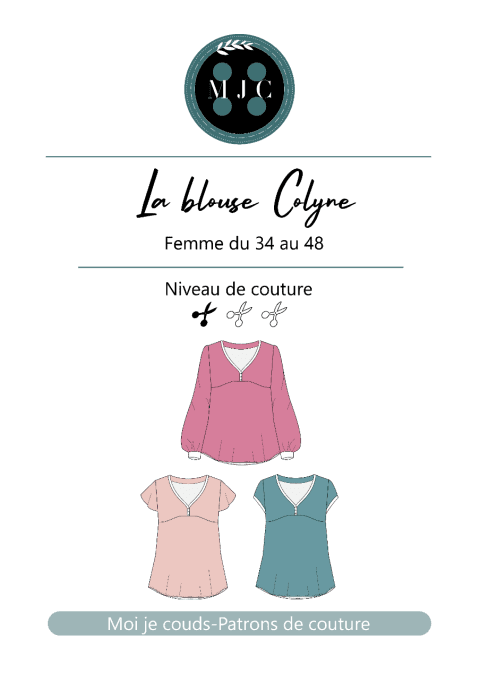 PDF-Patron La blouse COLYNE du 34 au 48 -VERSION NUMERIQUE- 