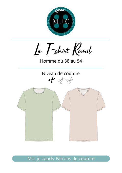 PDF-Patron T-shirt Raoul - VERSION NUMERIQUE  -